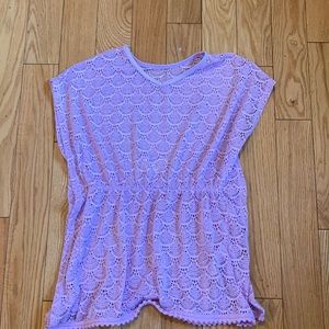 Girls purple target swim cover-up